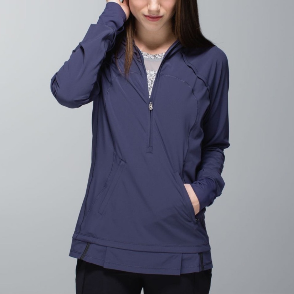 Lululemon Cadet Blue Lightened Up Pullover, sz 4